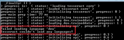 tesseract js error count not load any language