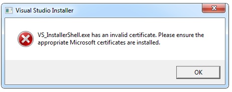 windows 7 error invalid certificate