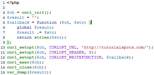CURLOPT_WRITEFUNCTION