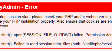 php error session